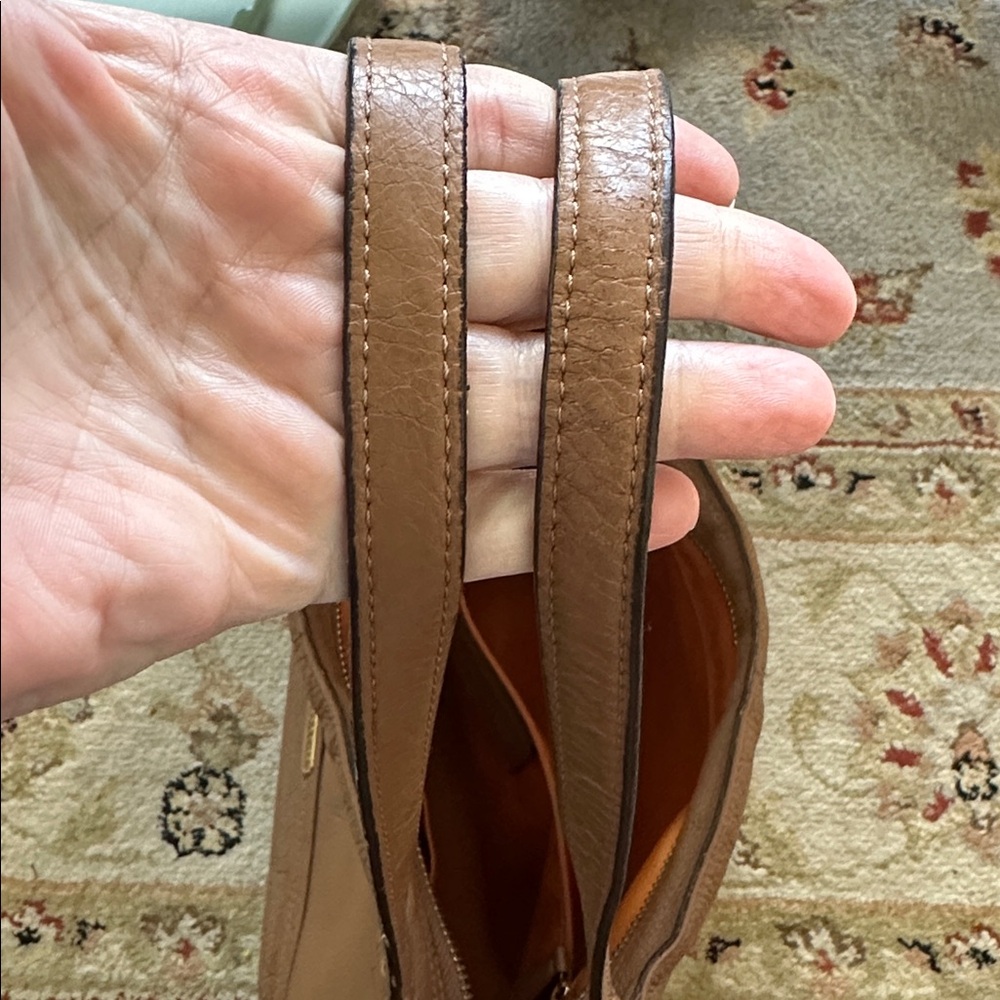 Coach Park Carrie British Tan Leather Tote Bag Rehab Project - Picture 6 of 13